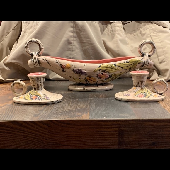 Hull Bowl and Candle Sticks - Picture 2 of 9